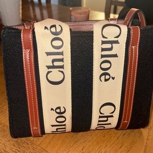 Chloé Black and Tan Handbag